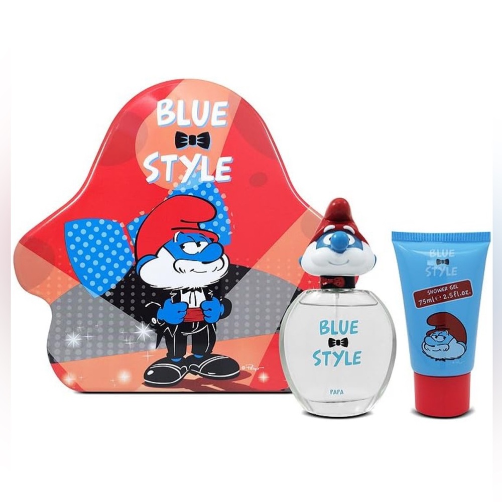 Smurf’s Blue Style Tin Bath & Lunch Box Set Papa Smurf